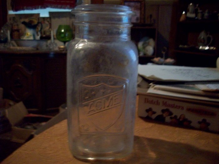Vintage Quart Acme Mason Jar