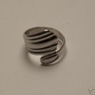 VINTAGE SILVER PLATED ADJUSTABLE SPOON HANDLE RING
