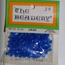Vintage Clear Blue Plastic The Beadery Beads Packaged
