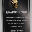 ROADRUNNER WARNER BROTHERS GOLD TONE PIN JEWELRY