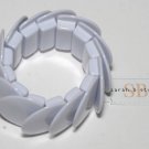 SARAH B STUDIO WHITE ACRYLIC FLEXIBLE DESIGNER BRACELET