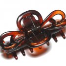 TORTOISE BROWN LUCITE MADE IN FRANCE HAIR CLIP COMB ACC
