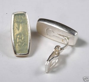 VINTAGE YVES SAINT LAURENT CLIP ON ENAMEL EARRINGS