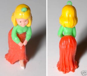 VINTAGE CHARACTER RUBBER PLASTIC PRINCESS  WHITE SLIPPE
