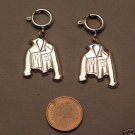 SILVER METAL JACKET ZIPPER ATTACHMENTS DANGLES JEWELRY