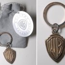 WARNER BROTHERS WB KEYCHAIN SILVER TONE METAL