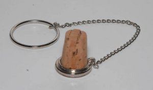 Vintage Silver Metal Wine Cork Stopper Ready for Topper