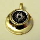 VINTAGE GOLDTONE ETCHED METAL PENDANT JEWELRY  CENTRAL