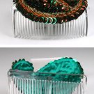 VINTAGE SEQUIN BEAD HAIR COMB HAIR BARRETTE ACCESSORIE