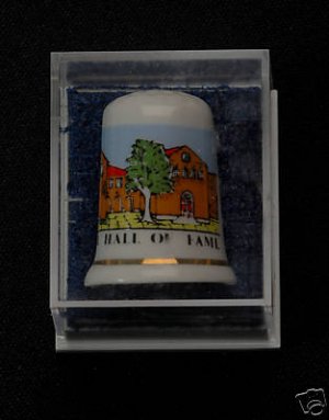 BASEBALL HALL FAME COLLECTIBLE THIMBLE BONE CHINA VINTA