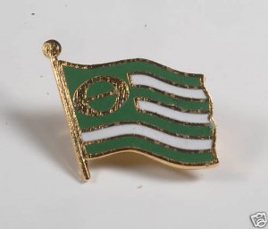 ECOLOGY FLAG POLLUTION FREE  ENAMEL  PIN ENVIROMENTAL