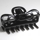 BLACK LUCITE MADE IN FRANCE  HAIR CLIP COMB ACCESSORIE