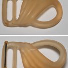 Vintage Frosted Yellow Hard Plastic Belt Buckle