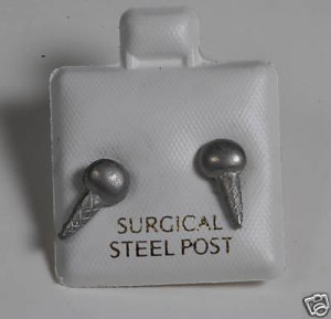 VINTAGE SILVER METAL ICE CREAM CONE EARRING JEWELRY