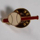BASEBALL BAT AND BALL PIN VINTAGE ENAMEL JEWELRY
