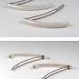VINTAGE PAIR WHITE MADE IN FRANCE HAIR BARRETTES