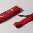 RED BALLOON CHILDS METAL BARETTES VINTAGE HAIR PIECES