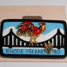 LIONS CLUB RHODE ISLAND RARE  PIN PLATE JEWELRY ROOSTER