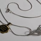 AUSTRIAN CRYSTAL BIRD CLAW FOOT NECKLACE VINTAGE JEWELR