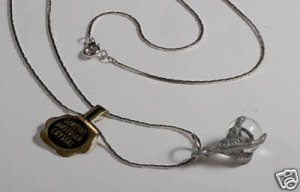 AUSTRIAN CRYSTAL BIRD CLAW FOOT NECKLACE VINTAGE JEWELR