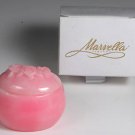 VINTAGE MARVELLA JEWELRY GLASS ROSE PINK KEEPSAKE