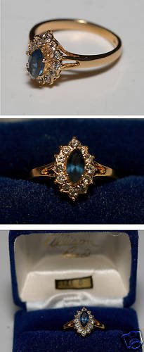 ALLISON REED BLUE SAPPHIRE CUBIC ZIRCONIA RING JEWELRY