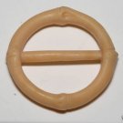 Vintage Hard Plastic Cream Bamboo Style Belt Buckle