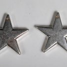 VINTAGE SILVER TONE METAL STAR PENDANTS CHARMS