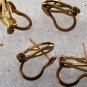 Vintage Lot of 12 Earring Parts Raw Brass Metal Lever Ear Wires
