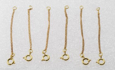 Vintage Chain Guard Brass Gold Extender Safety Catch Jewelry Making Spring Clasp