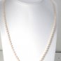 Vintage Monet White Glass Graduated Pearl Strand Necklace Jewelry Box Clasp