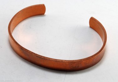 Vintage Genuine Copper Stamped Cuff Bracelet  Healing Jewelry