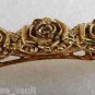 Vintage Hair Barrette Rose Buds Gold Tone Metal Hair Accessories