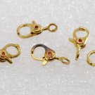 Vintage Claw Clasp Brass Metal Lot Of 6 Lead Free Jewelry Making