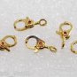 Vintage Claw Clasp Brass Metal Lot Of 6 Lead Free Jewelry Making