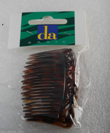 Da Basic Brown PLastic Hair Combs Pair Hair Accessories Clips New in Package