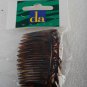Da Basic Brown PLastic Hair Combs Pair Hair Accessories Clips New in Package