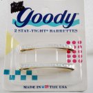 Retro 1989 Goody Stay Tight Hair Barrettes Pair New in Package White Hologram