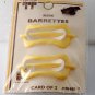 Vintage Tip Top Hair Slide Barrette Pair Yellow NOC Made in Hong Kong