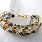 Guess Large Link Bracelet Ribbon Gold Plated Metal New With Tag Jewelry