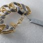 Guess Large Link Bracelet Ribbon Gold Plated Metal New With Tag Jewelry
