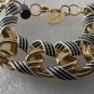 Guess Large Link Bracelet Ribbon Gold Plated Metal New With Tag Jewelry