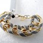 Guess Large Link Bracelet Ribbon Gold Plated Metal New With Tag Jewelry