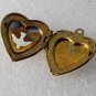 Vintage Brass Dove Heart Locket Pendant Jewelry Making 20mm