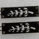 Vintage Black Metal Leaf Erica Hope Hair Barrettes