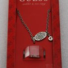 Guess Letter Silver G Ankle Bracelet Toe Ring Silver Metal Rhinestone Set