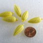 Vintage Plastic Corn on the Cob Pendants Charms Yellow Plastic Lot of 6