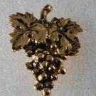Vintage Gold PLated Brass Grape Bunch Pin IWA Dallas TX Jewlrey