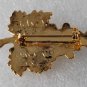 Vintage Gold PLated Brass Grape Bunch Pin IWA Dallas TX Jewlrey