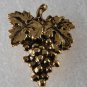 Vintage Gold PLated Brass Grape Bunch Pin IWA Dallas TX Jewlrey